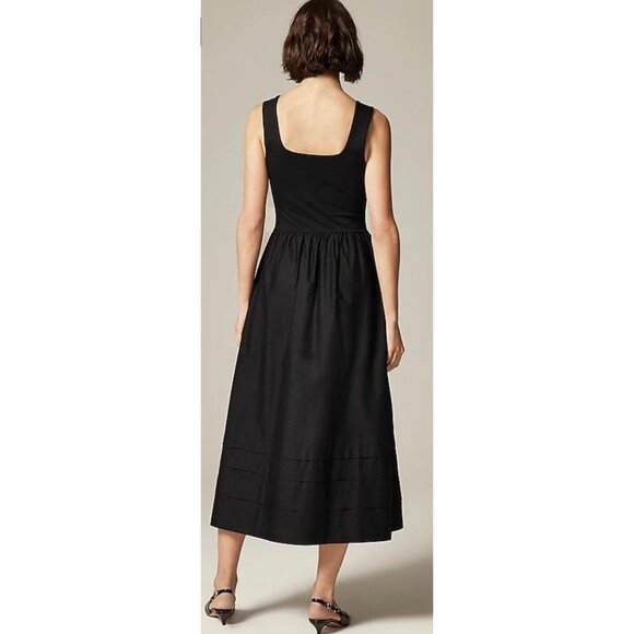 J Crew Drop-Waist Mixy Dress Pockets Sleeveless Black XLT Tall - Picture 3 of 8